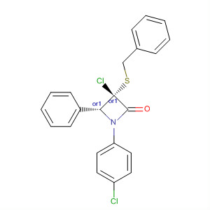 918820-52-7  2-Azetidinone,3-chloro-1-(4-chlorophenyl)-4-phenyl-3-[(phenylmethyl)thio]-,(3R,4R)-rel-