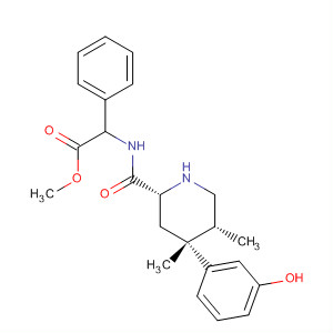 918829-69-3  Glycine,N-[[(2R,4R,5R)-4-(3-hydroxyphenyl)-4,5-dimethyl-2-piperidinyl]carbonyl]-2-phenyl-, methyl ester, (2R)-