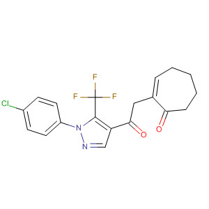 918873-23-1  2-Cyclohepten-1-one,2-[2-[1-(4-chlorophenyl)-5-(trifluoromethyl)-1H-pyrazol-4-yl]-2-oxoethyl]-