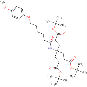918876-49-0  Heptanedioic acid,4-[3-(1,1-dimethylethoxy)-3-oxopropyl]-4-[[6-(4-methoxyphenoxy)-1-oxohexyl]amino]-, 1,7-bis(1,1-dimethylethyl) ester