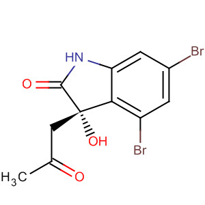 918880-34-9  2H-Indol-2-one, 4,6-dibromo-1,3-dihydro-3-hydroxy-3-(2-oxopropyl)-,(3S)- 918880-34-9  2H-Indol-2-one, 4,6-dibromo-1,3-dihydro-3-hydroxy-3-(2-oxopropyl)-,(3S)-