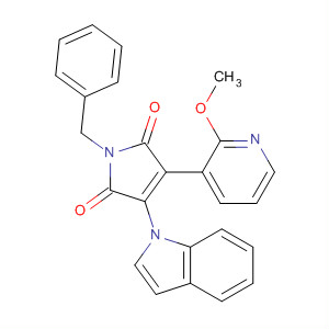 918898-24-5  1H-Pyrrole-2,5-dione,3-(1H-indol-1-yl)-4-(2-methoxy-3-pyridinyl)-1-(phenylmethyl)-