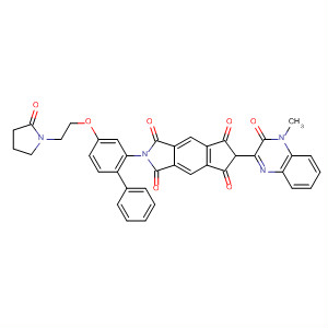 918899-66-8  Cyclopent[f]isoindole-1,3,5,7(2H,6H)-tetrone,6-(3,4-dihydro-4-methyl-3-oxo-2-quinoxalinyl)-2-[4-[2-(2-oxo-1-pyrrolidinyl)ethoxy][1,1'-biphenyl]-2-yl]-