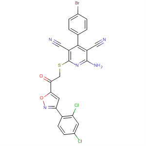918901-67-4  3,5-Pyridinedicarbonitrile,2-amino-4-(4-bromophenyl)-6-[[2-[3-(2,4-dichlorophenyl)-5-isoxazolyl]-2-oxoethyl]thio]-