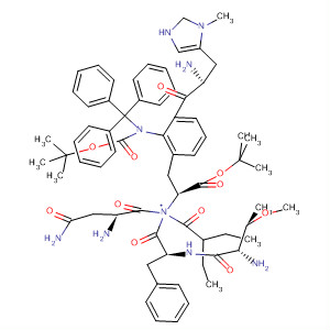 918935-86-1  L-Phenylalanine,N-[(1,1-dimethylethoxy)carbonyl]-3-methyl-L-histidyl-N-(triphenylmethyl)-L-asparaginyl-2-amino-2-ethylbutanoyl-O-(1,1-dimethylethyl)-L-threonyl-D-phenylalanyl-, methyl ester