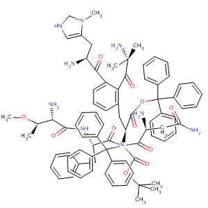 918935-97-4  L-Phenylalanine,N-[(1,1-dimethylethoxy)carbonyl]-3-methyl-L-histidyl-N-(triphenylmethyl)-L-asparaginyl-2-methylalanyl-O-(triphenylmethyl)-L-threonyl-D-phenylalanyl-, methyl ester