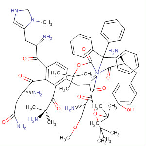 918936-39-7  L-Phenylalanine,N-[(1,1-dimethylethoxy)carbonyl]-3-methyl-L-histidyl-N-(triphenylmethyl)-L-asparaginyl-O-(1,1-dimethylethyl)-L-seryl-2-methylalanyl-O-(1,1-dimethylethyl)-D-tyrosyl-, methyl ester