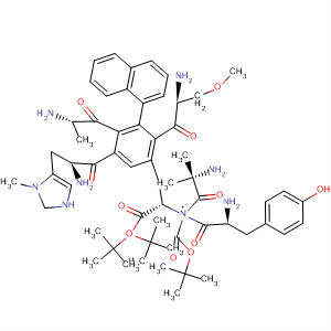 918936-41-1  L-Phenylalanine,N-[(1,1-dimethylethoxy)carbonyl]-3-methyl-L-histidyl-3-(1-naphthalenyl)-L-alanyl-2-methylalanyl-O-(1,1-dimethylethyl)-L-seryl-O-(1,1-dimethylethyl)-D-tyrosyl-, methyl ester