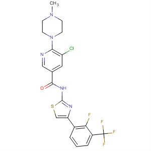 918938-81-5  3-Pyridinecarboxamide,5-chloro-N-[4-[2-fluoro-3-(trifluoromethyl)phenyl]-2-thiazolyl]-6-(4-methyl-1-piperazinyl)-