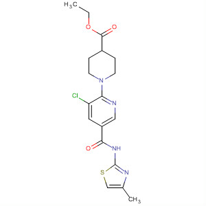 918939-08-9  4-Piperidinecarboxylic acid,1-[3-chloro-5-[[(4-methyl-2-thiazolyl)amino]carbonyl]-2-pyridinyl]-, ethylester