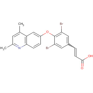 918946-58-4  2-Propenoic acid,3-[3,5-dibromo-4-[(2,4-dimethyl-6-quinolinyl)oxy]phenyl]-