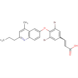 918946-59-5  2-Propenoic acid,3-[3,5-dibromo-4-[(4-methyl-2-propyl-6-quinolinyl)oxy]phenyl]-