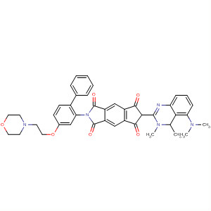 918959-70-3  Cyclopent[f]isoindole-1,3,5,7(2H,6H)-tetrone,6-[5-(dimethylamino)-3,4-dihydro-3,4-dimethyl-2-quinazolinyl]-2-[4-[2-(4-morpholinyl)ethoxy][1,1'-biphenyl]-2-yl]-