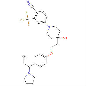 917228-52-5  Benzonitrile,4-[4-hydroxy-4-[2-[4-[1-(1-pyrrolidinyl)propyl]phenoxy]ethyl]-1-piperidinyl]-2-(trifluoromethyl)-