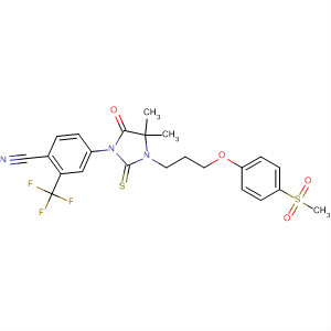 917228-87-6  Benzonitrile,4-[4,4-dimethyl-3-[3-[4-(methylsulfonyl)phenoxy]propyl]-5-oxo-2-thioxo-1-imidazolidinyl]-2-(trifluoromethyl)-