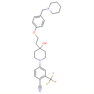 917229-21-1  Benzonitrile,4-[4-hydroxy-4-[2-[4-(1-piperidinylmethyl)phenoxy]ethyl]-1-piperidinyl]-2-(trifluoromethyl)-