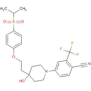 917229-40-4  Benzonitrile,4-[4-hydroxy-4-[2-[4-[(1-methylethyl)sulfonyl]phenoxy]ethyl]-1-piperidinyl]-2-(trifluoromethyl)-
