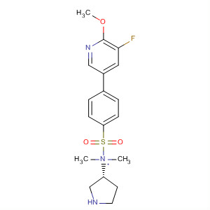 917354-91-7  3-Pyrrolidinamine,1-[[4-(5-fluoro-6-methoxy-3-pyridinyl)phenyl]sulfonyl]-N,N-dimethyl-,(3R)-
