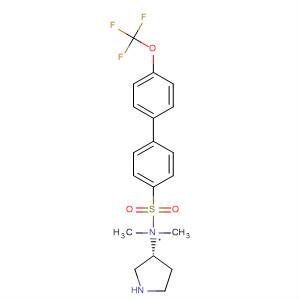 917355-43-2  3-Pyrrolidinamine,N,N-dimethyl-1-[[4'-(trifluoromethoxy)[1,1'-biphenyl]-4-yl]sulfonyl]-, (3R)-