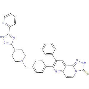 917359-59-2  1,2,4-Triazolo[3,4-f][1,6]naphthyridine-3(2H)-thione,9-phenyl-8-[4-[[4-[5-(2-pyridinyl)-1H-1,2,4-triazol-3-yl]-1-piperidinyl]methyl]phenyl]-