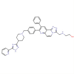 917359-65-0  Ethanol,2-[[[9-phenyl-8-[4-[[4-[5-(2-pyridinyl)-1H-1,2,4-triazol-3-yl]-1-piperidinyl]methyl]phenyl]-1,2,4-triazolo[3,4-f][1,6]naphthyridin-3-yl]methyl]amino]-