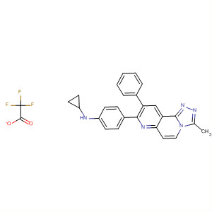 917361-73-0  Cyclopropanamine,1-[4-(3-methyl-9-phenyl-1,2,4-triazolo[3,4-f][1,6]naphthyridin-8-yl)phenyl]-, 2,2,2-trifluoroacetate (1:?)