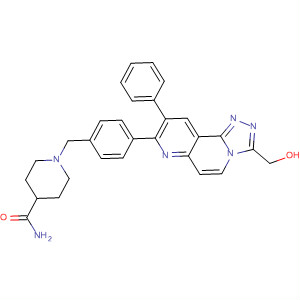 917362-80-2  4-Piperidinecarboxamide,1-[[4-[3-(hydroxymethyl)-9-phenyl-1,2,4-triazolo[3,4-f][1,6]naphthyridin-8-yl]phenyl]methyl]-