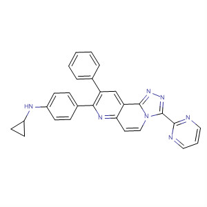 917363-48-5  Cyclopropanamine,1-[4-[9-phenyl-3-(2-pyrimidinyl)-1,2,4-triazolo[3,4-f][1,6]naphthyridin-8-yl]phenyl]-