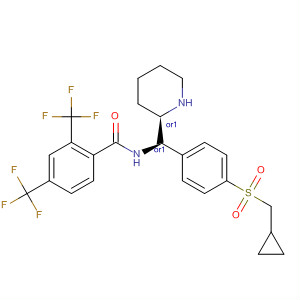 917383-41-6  Benzamide,N-[(R)-[4-[(cyclopropylmethyl)sulfonyl]phenyl](2R)-2-piperidinylmethyl]-2,4-bis(trifluoromethyl)-, rel-