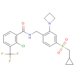 917383-67-6  Benzamide,N-[(R)-(2S)-2-azetidinyl[4-[(cyclopropylmethyl)sulfonyl]phenyl]methyl]-2-chloro-3-(trifluoromethyl)-