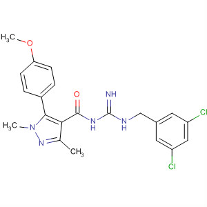 917384-81-7  1H-Pyrazole-4-carboxamide,N-[[[(3,5-dichlorophenyl)methyl]amino]iminomethyl]-5-(4-methoxyphenyl)-1,3-dimethyl-