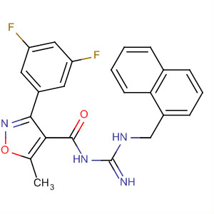 917385-23-0  4-Isoxazolecarboxamide,3-(3,5-difluorophenyl)-N-[imino[(1-naphthalenylmethyl)amino]methyl]-5-methyl-