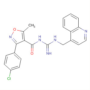 917385-39-8  4-Isoxazolecarboxamide,3-(4-chlorophenyl)-N-[imino[(4-quinolinylmethyl)amino]methyl]-5-methyl-