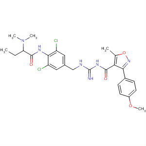 917387-86-1  4-Isoxazolecarboxamide,N-[[[[3,5-dichloro-4-[[2-(dimethylamino)-1-oxobutyl]amino]phenyl]methyl]amino]iminomethyl]-3-(4-methoxyphenyl)-5-methyl-