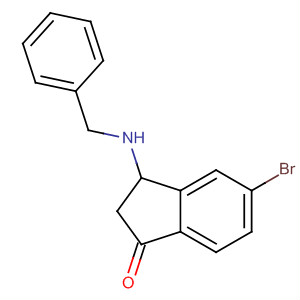 917474-30-7  1H-Inden-1-one, 5-bromo-2,3-dihydro-3-[(phenylmethyl)amino]-