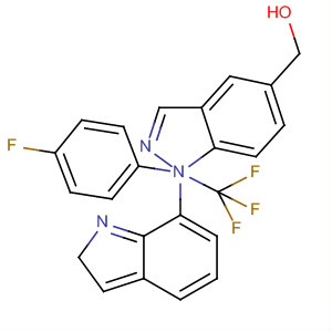 917488-00-7  1H-Indazole-5-methanol,1-(4-fluorophenyl)-a-1H-indol-7-yl-a-(trifluoromethyl)-