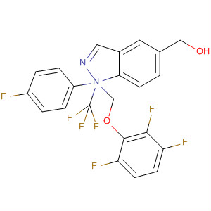917489-34-0  1H-Indazole-5-methanol,1-(4-fluorophenyl)-a-(trifluoromethyl)-a-[(2,3,6-trifluorophenoxy)methyl]-