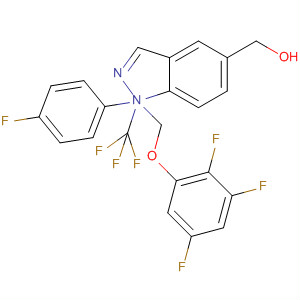 917489-48-6  1H-Indazole-5-methanol,1-(4-fluorophenyl)-a-(trifluoromethyl)-a-[(2,3,5-trifluorophenoxy)methyl]-