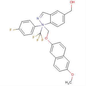 917489-50-0  1H-Indazole-5-methanol,1-(4-fluorophenyl)-a-[[(6-methoxy-2-naphthalenyl)oxy]methyl]-a-(trifluoromethyl)-