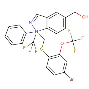 917489-78-2  1H-Indazole-5-methanol,a-[[[4-bromo-2-(trifluoromethoxy)phenyl]thio]methyl]-1-phenyl-a-(trifluoromethyl)-