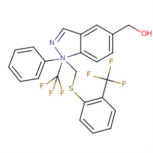 917490-09-6  1H-Indazole-5-methanol,1-phenyl-a-(trifluoromethyl)-a-[[[2-(trifluoromethyl)phenyl]thio]methyl]-