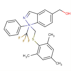 917490-22-3  1H-Indazole-5-methanol,1-phenyl-a-(trifluoromethyl)-a-[[(2,4,6-trimethylphenyl)thio]methyl]-