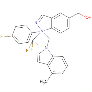 917490-44-9  1H-Indazole-5-methanol,1-(4-fluorophenyl)-a-[(4-methyl-1H-indol-1-yl)methyl]-a-(trifluoromethyl)-