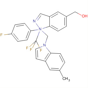 917490-48-3  1H-Indazole-5-methanol,1-(4-fluorophenyl)-a-[(5-methyl-1H-indol-1-yl)methyl]-a-(trifluoromethyl)-
