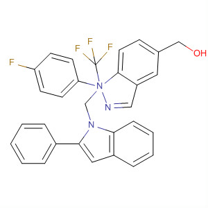 917490-81-4  1H-Indazole-5-methanol,1-(4-fluorophenyl)-a-[(2-phenyl-1H-indol-1-yl)methyl]-a-(trifluoromethyl)-