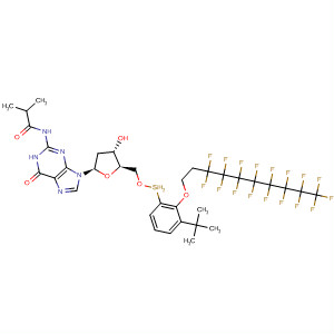 917495-81-9  Guanosine,2'-deoxy-5'-O-[(1,1-dimethylethyl)[(3,3,4,4,5,5,6,6,7,7,8,8,9,9,10,10,10-heptadecafluorodecyl)oxy]phenylsilyl]-N-(2-methyl-1-oxopropyl)-