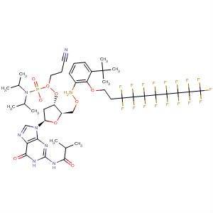 917495-84-2  Guanosine,2'-deoxy-5'-O-[(1,1-dimethylethyl)[(3,3,4,4,5,5,6,6,7,7,8,8,9,9,10,10,10-heptadecafluorodecyl)oxy]phenylsilyl]-N-(2-methyl-1-oxopropyl)-,3'-[2-cyanoethyl N,N-bis(1-methylethyl)phosphoramidite]