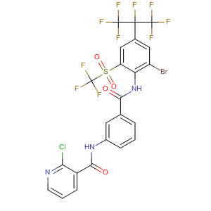 917512-69-7  3-Pyridinecarboxamide,N-[3-[[[2-bromo-4-[1,2,2,2-tetrafluoro-1-(trifluoromethyl)ethyl]-6-[(trifluoromethyl)sulfonyl]phenyl]amino]carbonyl]phenyl]-2-chloro-