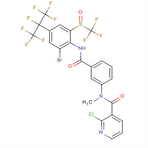 917513-40-7  3-Pyridinecarboxamide,N-[3-[[[2-bromo-4-[1,2,2,2-tetrafluoro-1-(trifluoromethyl)ethyl]-6-[(trifluoromethyl)sulfinyl]phenyl]amino]carbonyl]phenyl]-2-chloro-N-methyl-