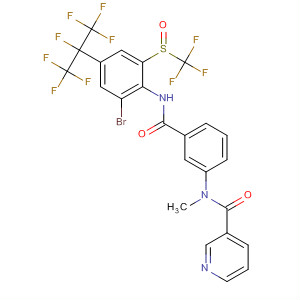 917513-41-8  3-Pyridinecarboxamide,N-[3-[[[2-bromo-4-[1,2,2,2-tetrafluoro-1-(trifluoromethyl)ethyl]-6-[(trifluoromethyl)sulfinyl]phenyl]amino]carbonyl]phenyl]-N-methyl-